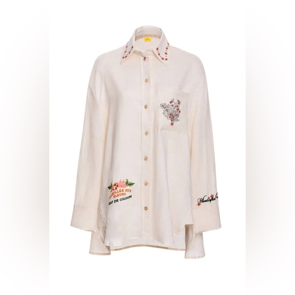 NWT Agua Bendita Été Swan Shirt - Picture 4 of 6